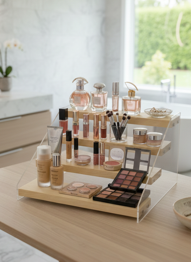 Étagère de rangement 4 niveaux – Élégante, compacte et multifonction